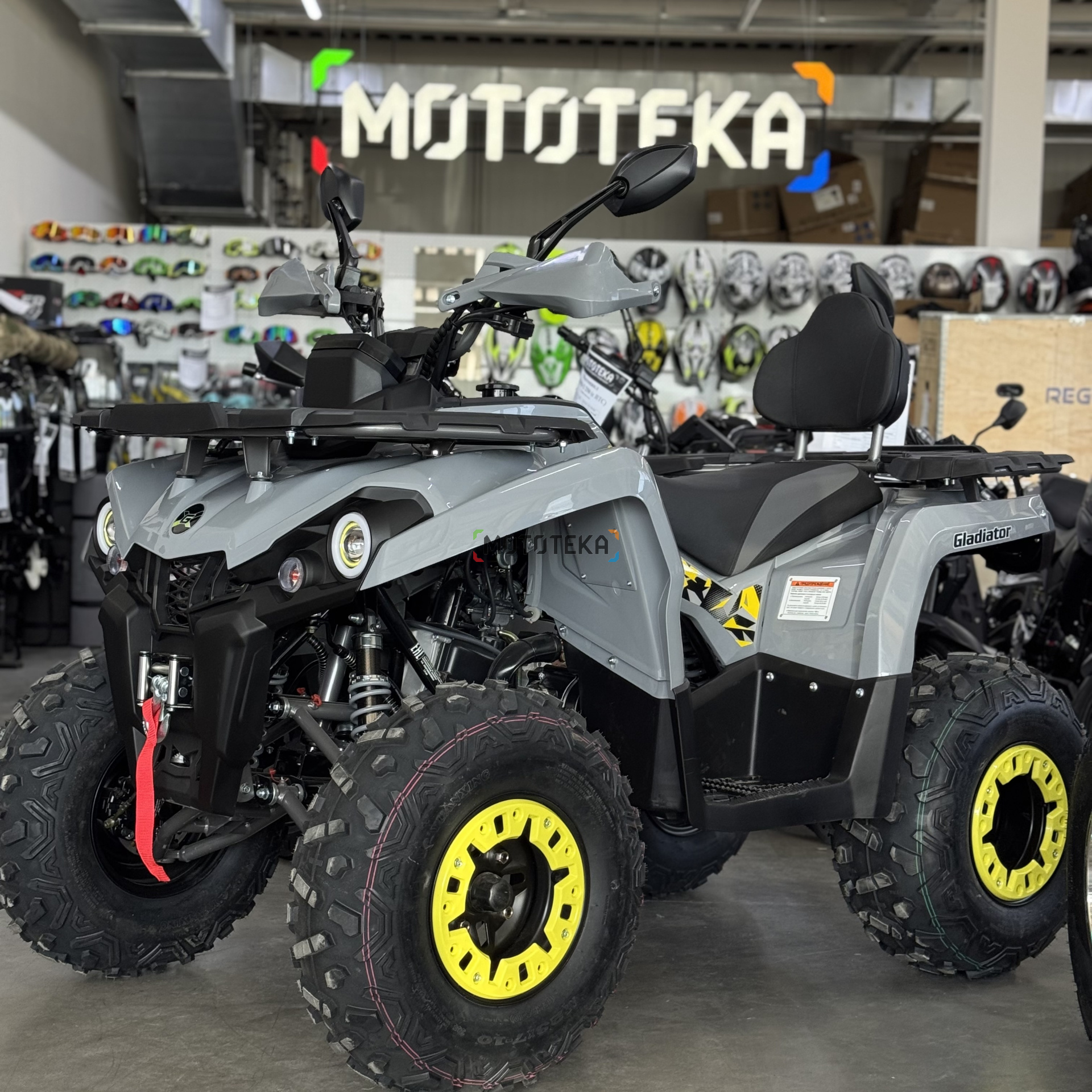 Квадроцикл GLADIATOR (Гладиатор) F200 LONGLUX серый с ПСМ