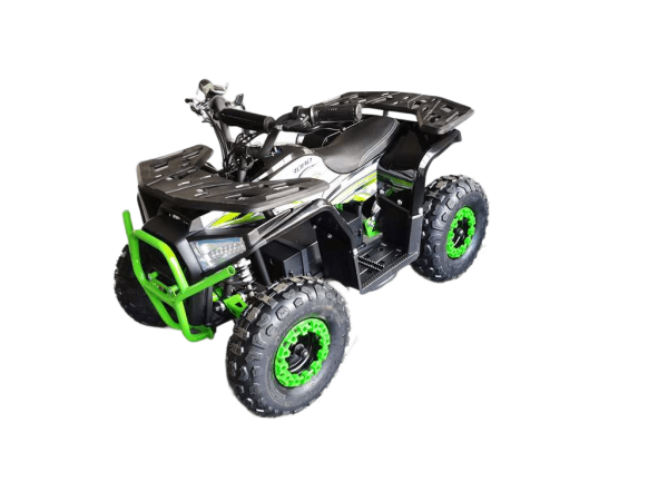 Электроквадроцикл детский Мотомир ORION 1000W чёрный/зелёный (машинокомплект) | Мототека