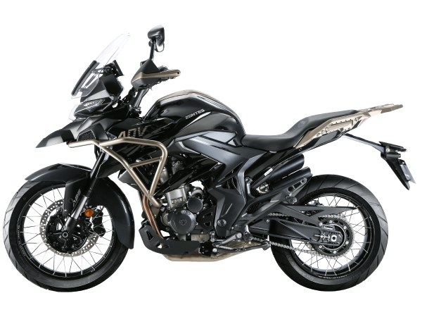 Мотоцикл дорожный Zontes (Зонтес) ZT350 - T (4T ZT184MP EFI) 19/17 (2023 г.) чёрный с ПТС | Мототека
